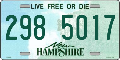 NH license plate 2985017