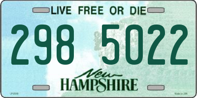 NH license plate 2985022