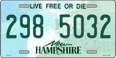 NH license plate 2985032