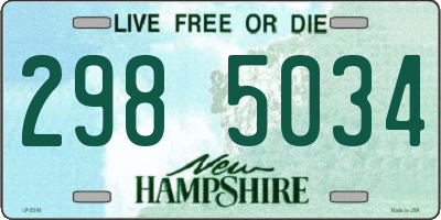 NH license plate 2985034