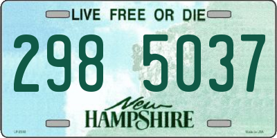 NH license plate 2985037