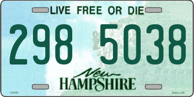NH license plate 2985038
