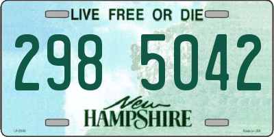 NH license plate 2985042