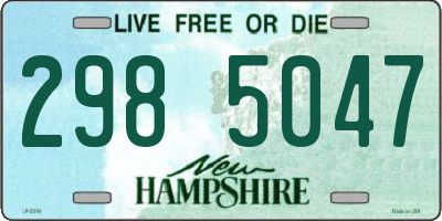 NH license plate 2985047