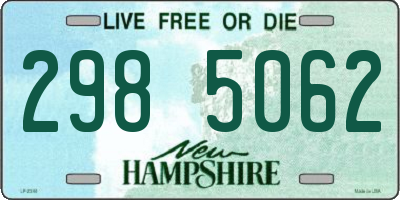 NH license plate 2985062