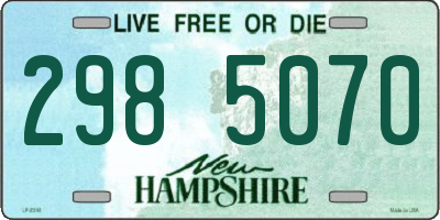 NH license plate 2985070
