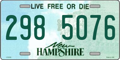 NH license plate 2985076