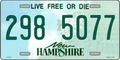 NH license plate 2985077