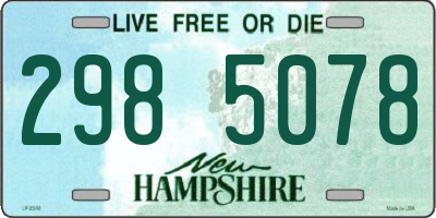 NH license plate 2985078