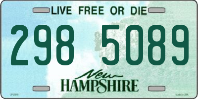NH license plate 2985089