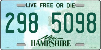 NH license plate 2985098