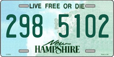 NH license plate 2985102