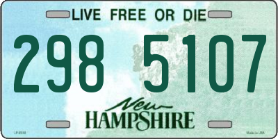 NH license plate 2985107
