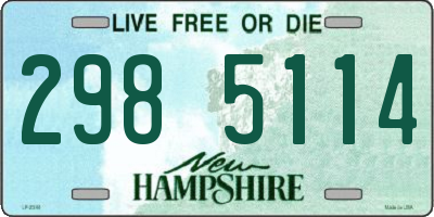 NH license plate 2985114