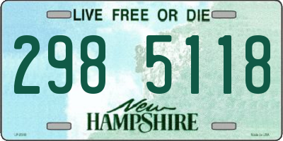 NH license plate 2985118