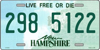 NH license plate 2985122