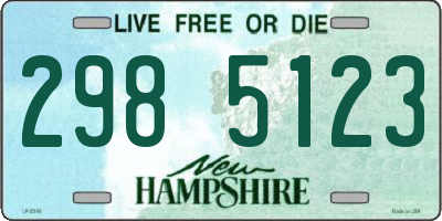 NH license plate 2985123