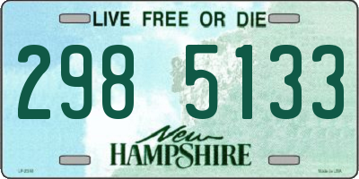 NH license plate 2985133