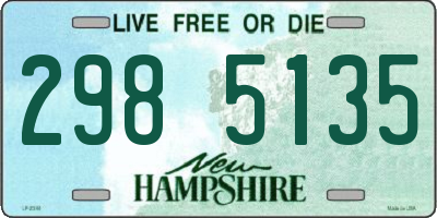NH license plate 2985135