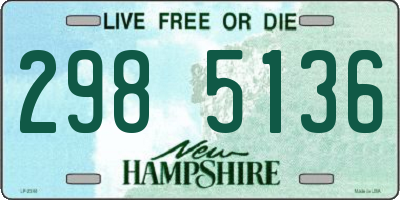 NH license plate 2985136