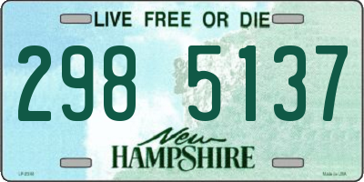 NH license plate 2985137