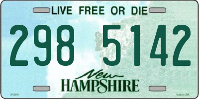 NH license plate 2985142