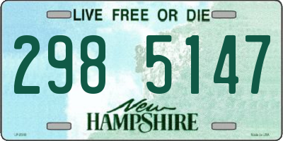 NH license plate 2985147