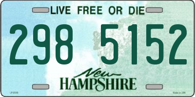 NH license plate 2985152