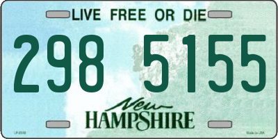 NH license plate 2985155