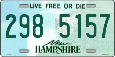 NH license plate 2985157