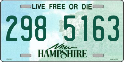 NH license plate 2985163