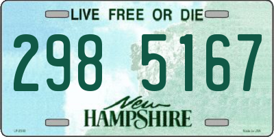 NH license plate 2985167