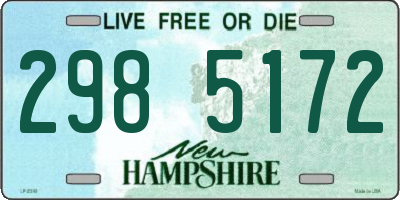 NH license plate 2985172