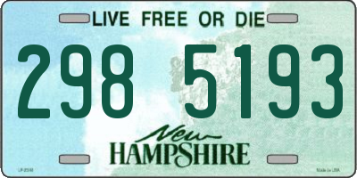 NH license plate 2985193