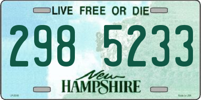 NH license plate 2985233