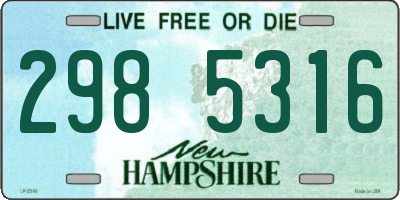 NH license plate 2985316