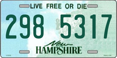 NH license plate 2985317