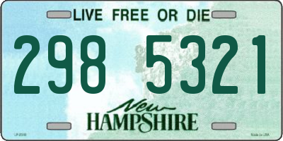 NH license plate 2985321