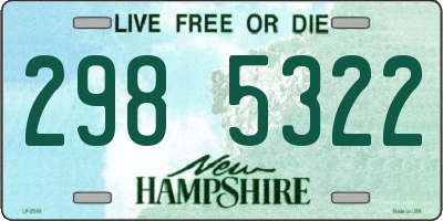NH license plate 2985322