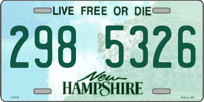 NH license plate 2985326