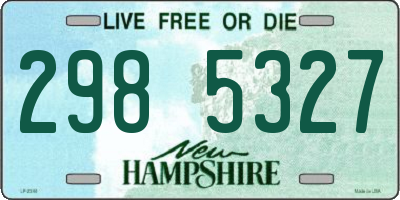 NH license plate 2985327