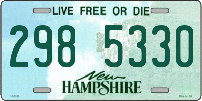 NH license plate 2985330