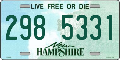 NH license plate 2985331