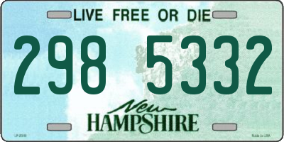 NH license plate 2985332