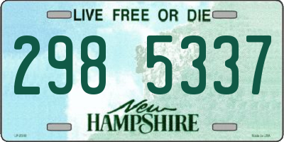 NH license plate 2985337