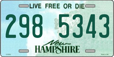 NH license plate 2985343