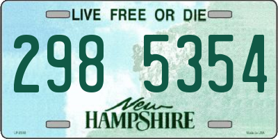 NH license plate 2985354