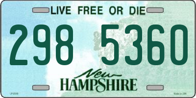 NH license plate 2985360