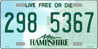 NH license plate 2985367