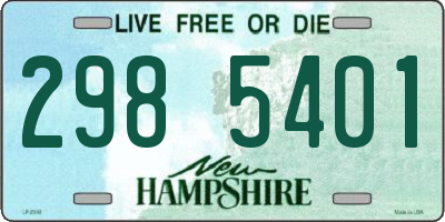 NH license plate 2985401
